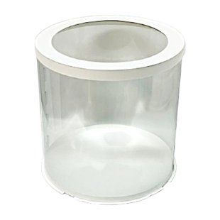 Коробка тубус d25 h25 біла з прозорою кришкою d69653cb-564a-11f0-89c9-ab2890edc530 фото
