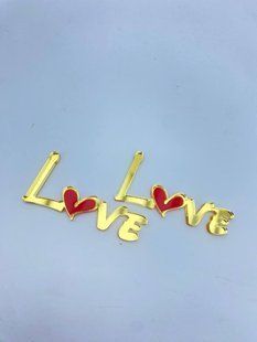 Акриловий топер Love 6 см з червоним сердечком 850bd8f9-d62d-11ee-883e-f71ee70b4439 фото