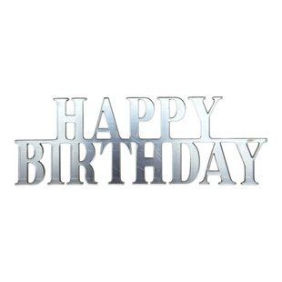 Акриловий топпер №2 Срібло Happy Birthday торець 48570d38-0c2a-11f1-8a5d-d57887ed4790 фото