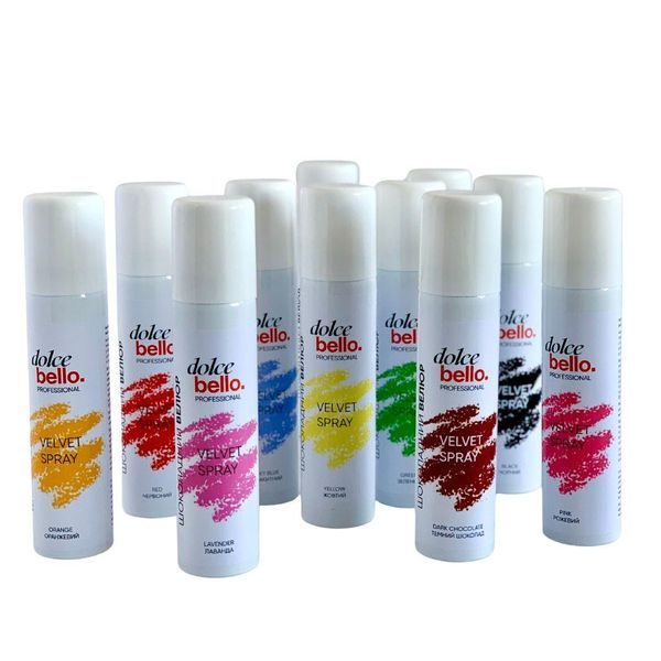 Спрей-велюр для торта шоколадний Velvet Spray Dolce Bello Блакитний 100 мл f3a18e9f-6fa0-11f0-89dc-fc3b087bab1a фото