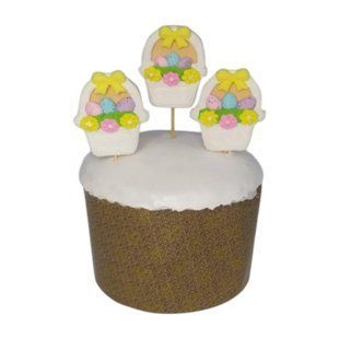 Фігурка з цукрової мастики Кошик великодній 1 шт b0604044-f5e9-11ef-8978-ca3a1b61ffc8 фото