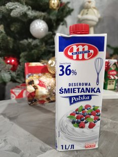 Вершки кулінарні для збивання польські 36% Mlekovita 1 л Кондитерські молочні вершки для кремів 1471998478 фото