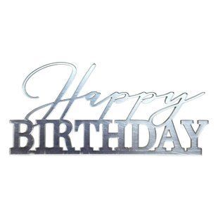 Акриловий топер №1 Срібло Happy Birthday 24f0c2f0-0c2a-11f1-8a5d-d57887ed4790 фото