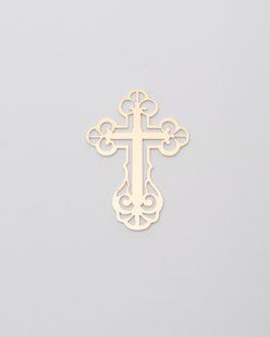 Топпер пластик декор кондитерський &laquo;Хрестик&raquo; золотий 89e53877-0957-11f0-8986-932e94bc3e0e фото