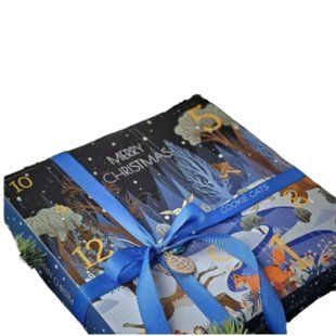 Коробка адвент календар Україна 36x36x5 см на 12 комірок синій 97306f9a-cc7b-11f0-8a27-e6af94fc2924 фото