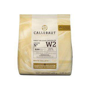 Профессиональный белый шоколад бельгийский W2 28% Callebaut 400 г кондитерский для темпировки 1438587551 фото