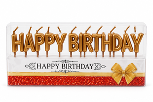 Свечи-буквы для торта Happy Birthday Перламутр бронзовые 8d3dd9f0-7b73-11f1-8aa9-fcb58e7e5e46 фото