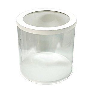 Коробка тубус d20 h25 біла з прозорою кришкою f3e57743-564a-11f0-89c9-ab2890edc530 фото