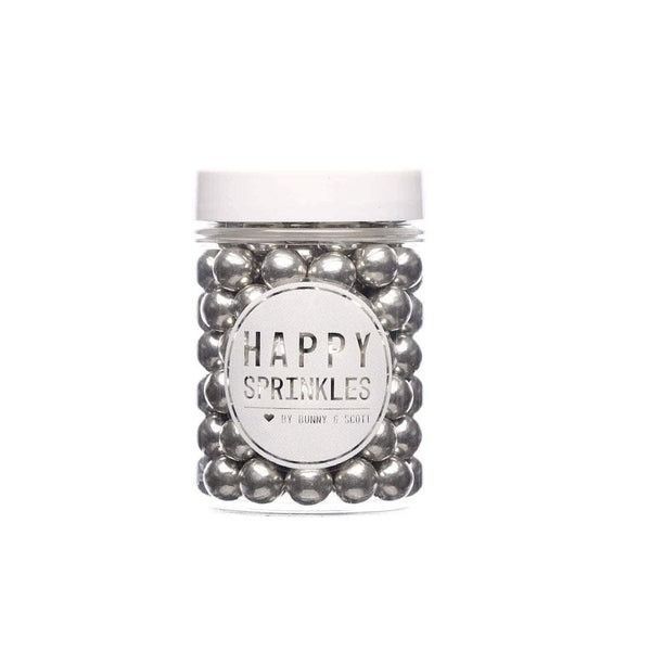 Кондитерська посипка Silver Choco M 90 г срібні кульки для тортів, капкейків і десертів Happy Sprinkles 9b9a6c91-778d-11f0-89e2-9cca6391b592 фото