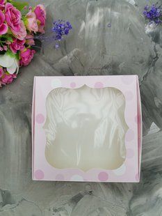Коробка для пряников 150*150*30 розовая нежность 1705212961 фото