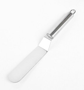 Кондитерський шпатель вигнутий Pastry Spatula 45 см, Скребок для кондитера, шпатель для мастики кутовий метал 2041434013 фото