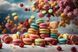 Силиконовый коврик с разметкой для макарунс, Армированный коврик 40х30 для Macarons антипригарный для выпечки 1685204501 фото 8