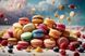 Силиконовый коврик с разметкой для макарунс, Армированный коврик 40х30 для Macarons антипригарный для выпечки 1685204501 фото 5