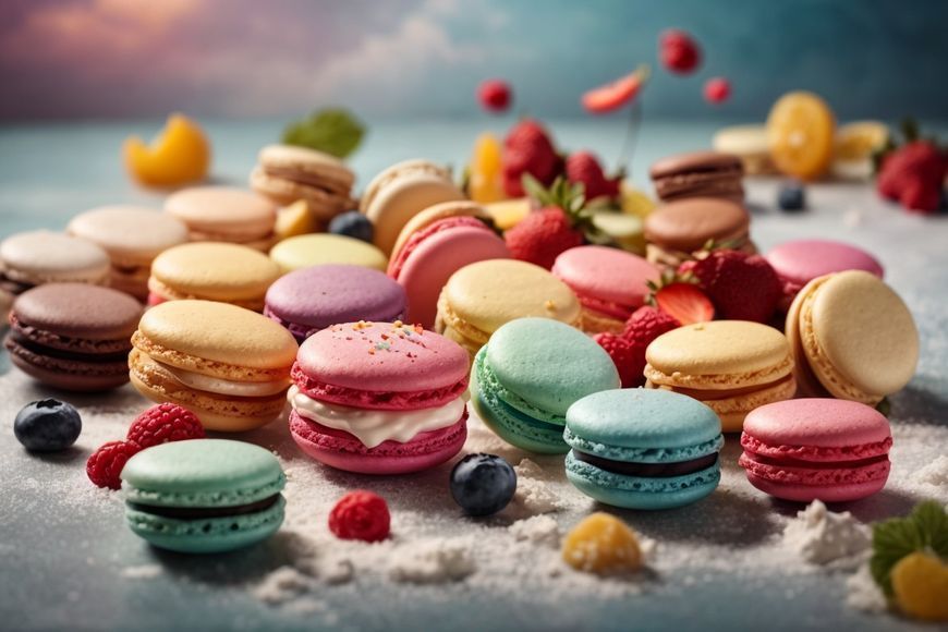 Силиконовый коврик с разметкой для макарунс, Армированный коврик 40х30 для Macarons антипригарный для выпечки 1685204501 фото