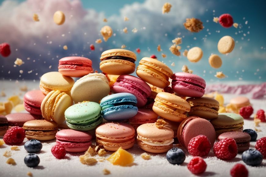 Силиконовый коврик с разметкой для макарунс, Армированный коврик 40х30 для Macarons антипригарный для выпечки 1685204501 фото