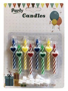 Свечи на торт Сердце Party Candles 8 шт 1492909555 фото