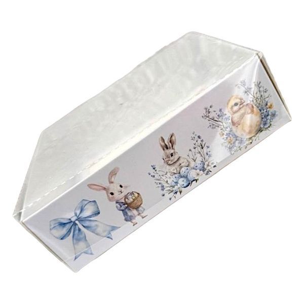 Коробка для печива Великодня 120x120x35 мм блакитна з прозорою кришкою 885280ae-1d29-11f1-8a6c-b2a072ee0e39 фото