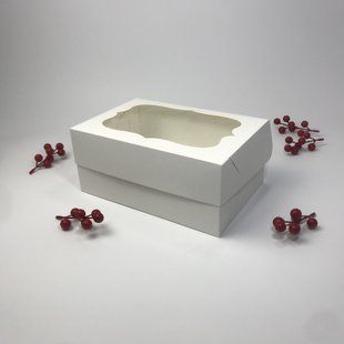 Коробка на 6 капкейків 25х17х11 з вікном 1462250432 фото