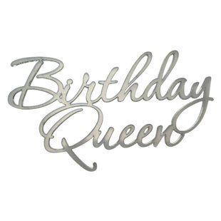 Акриловий топер Birthday Queen срібло торець b837e333-0c2e-11f1-8a5d-d57887ed4790 фото