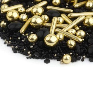 Посыпка сахарная для кондитерских изделий &laquo;BLACK N GOLD&raquo;, 90 г 764e0b09-f85b-11ef-897a-9fc93c89c075 фото