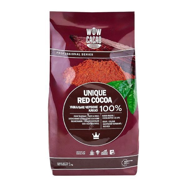 Какао порошок алкалізован 22/24 RED WOW CACAO 250 г 46f9f00c-d365-11f0-8a2c-9f6e90154e7a фото