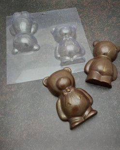 Форма пластиковая для шоколада "Медведь 3D" 2092139190 фото