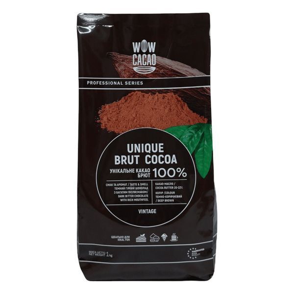 Какао порошок алкалізований 20/22 BRUT WOW CACAO 250 г 308a6f22-d365-11f0-8a2c-9f6e90154e7a фото