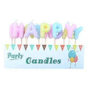 Свечи-буквы для торта "Happy birthday" макарун Округлые fa96108a-7b75-11f1-8aa9-fcb58e7e5e46 фото