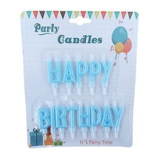 Свечи-буквы для торта "Happy birthday" голубой макарун планшет c0909654-7b75-11f1-8aa9-fcb58e7e5e46 фото