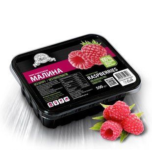 Пюре Малина без сахара замороженное натуральное Fruity Land 500 г 2355099270 фото