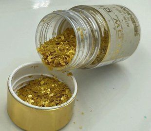 Гліттер Пластівці Золото, Блискітки харчові SekerSugar, Харчовий блиск 7 г 2043889390 фото