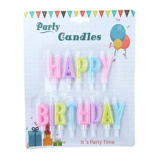 Свечи-буквы для торта "Happy birthday" цветной макарун планшет ab3343c0-7b75-11f1-8aa9-fcb58e7e5e46 фото