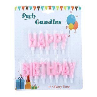 Свечи-буквы для торта "Happy birthday" розовый макарун планшет 71e91891-7b75-11f1-8aa9-fcb58e7e5e46 фото