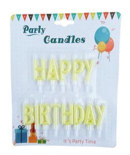 Свечи-буквы для торта &laquo;Happy Birthday&raquo; желтый макарун планшет 3faccc47-7b75-11f1-8aa9-fcb58e7e5e46 фото