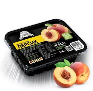 Пюре Персик без сахара замороженное натуральное Fruity Land 500 г 2355099261 фото