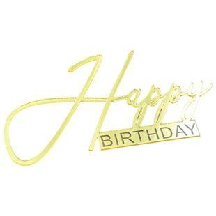Топер дзеркальний Happy Birthday №2 30c96569-f61d-11f0-8a46-bf7143c847ce фото