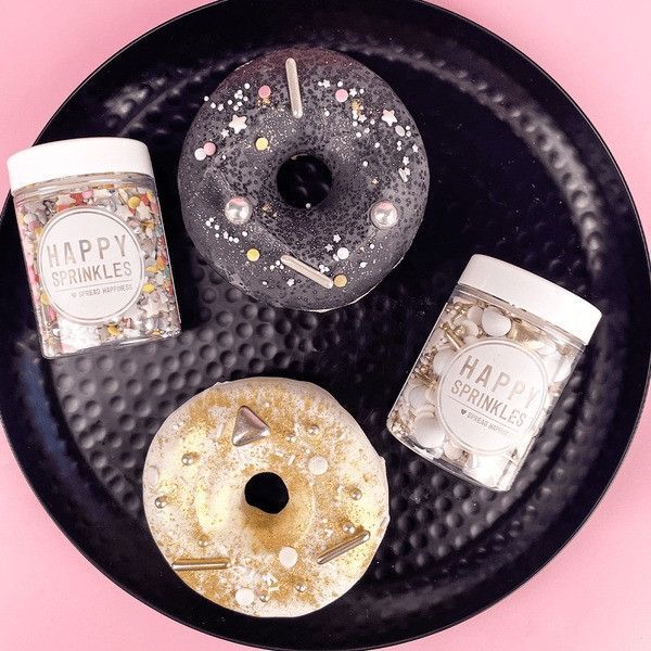 Цукрова посипка Champagne Shower 90 г золотий мікс для тортів, капкейків і десертів Happy Sprinkles 530676d2-778d-11f0-89e2-9cca6391b592 фото