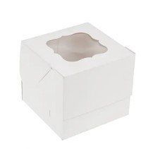 Коробка для 1 капкейка з вікном 100х100х90 мм (50 шт) 0a13be12-381e-11ee-8779-f1847f3ff637 фото